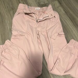 Pac-sun pink cargo pants size xs